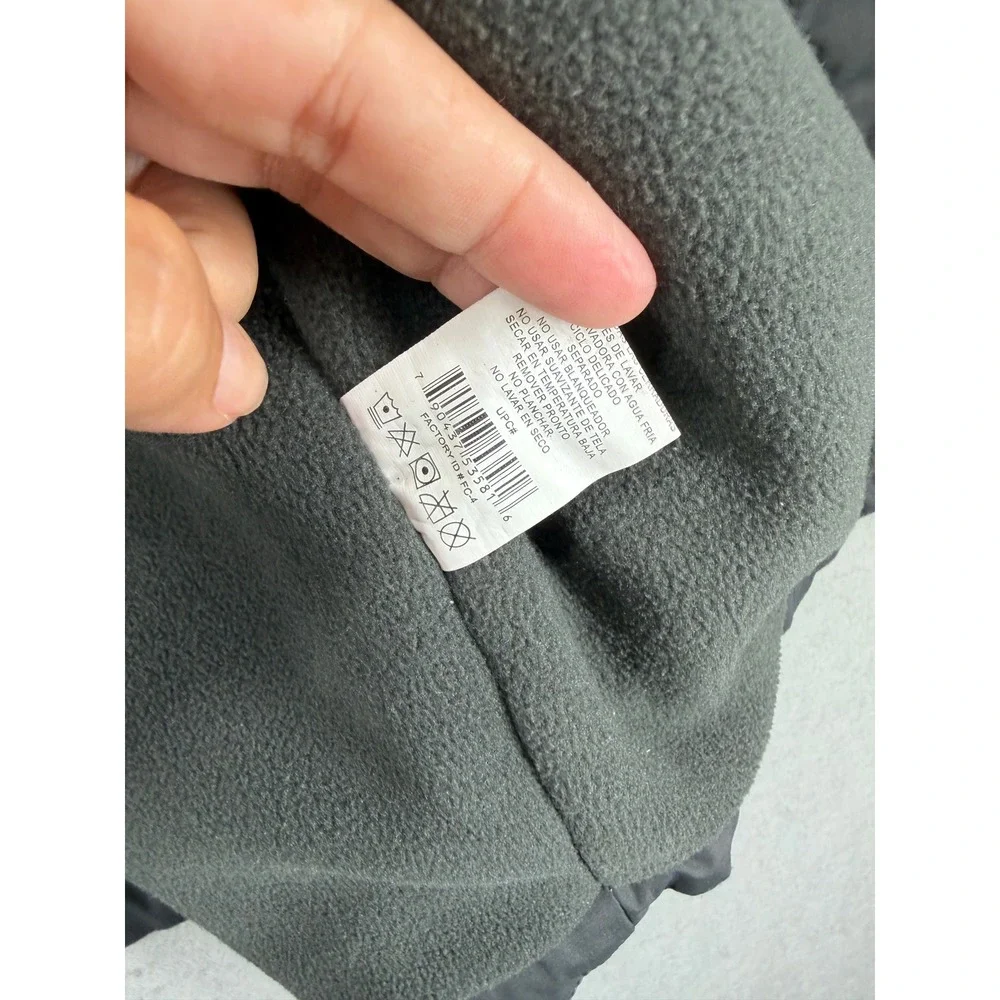 Free Country Boy Tech Ski Jacket Large 10/12 Black Gray Fleece Lined Hooded Coat